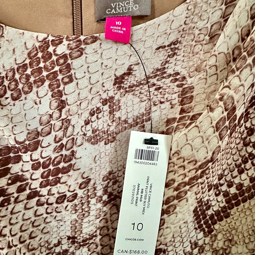 πNWT Vince Camuto Animal Print Dress 8/10π - Picture 3 of 6